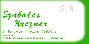 szabolcs maczner business card
